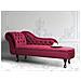 Chaise Longue Sinistra In Velluto Bordeaux Nimes - Foto miniatura 27