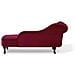 Chaise Longue Sinistra In Velluto Bordeaux Nimes - Foto miniatura 23