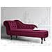 Chaise Longue Sinistra In Velluto Bordeaux Nimes - Foto miniatura 20
