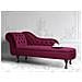 Chaise Longue Sinistra In Velluto Bordeaux Nimes - Foto miniatura 8