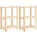Scaffali A 3 Livelli 2 Pz 60x38x90 Cm Massello Pino Fsc 150 Kg - Foto miniatura 1