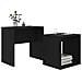 Set Tavolini da Salotto Nero 48x30x45 cm in Legno Multistrato - Foto miniatura 3