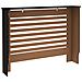 Copertura per Radiatore Nera 112x19x81,5 cm in MDF - Foto miniatura 3
