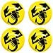 Adesivo 3d Ufficiale Scorpione, Giallo, Diametro 9 Mm, 4 Pezzi - Foto miniatura 1