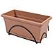 Jardiniere 40x20cm Con Vassoio E Supporto Per Balcone - Terracotta - Foto miniatura 3