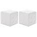 Pouf 2 Pz Bianco 30x30x30 Cm In Similpelle - Foto miniatura 1
