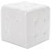 Pouf 2 Pz Bianco 30x30x30 Cm In Similpelle - Foto miniatura 2