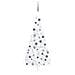 Set Albero Natale Artificiale a Metà LED e Palline Bianco 210cm - Foto miniatura 1