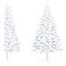 Set Albero Natale Artificiale a Metà LED e Palline Bianco 210cm - Foto miniatura 3