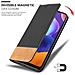 Custodia Compatibile Con Samsung Galaxy A31 In Nero Marrone - Coperchio Protettiva Con Chiusura Magnetica, Funzione Stand E Tasca Per Le Carte - Foto miniatura 6