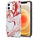 Custodia Compatibile Con Apple Iphone 12 Pro Max In Marmo Rosa Bianco No. 20 - Coperchio Protettivo In Silicone Tpu Con Motivo A Mosaico - Foto miniatura 1