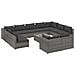 Set Divani Da Giardino 12 Pz Con Cuscini In Polyrattan Grigio - Foto miniatura 1
