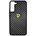 Cover Samsung Galaxy S22 Plus Carbonio Bordo Silicone Retro Rigido Ferrari Nera - Foto miniatura 1