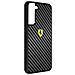 Cover Samsung Galaxy S22 Plus Carbonio Bordo Silicone Retro Rigido Ferrari Nera - Foto miniatura 4