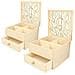 2 Portagioie In Legno Da Decorare 16 X 16 X 10 Cm - Foto miniatura 1