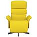 Poltrona Reclinabile Con Poggiapiedi Giallo Chiaro In Tessuto - Foto miniatura 3
