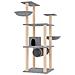Albero Per Gatti Con Tiragraffi In Sisal Grigio Chiaro 141 Cm - Foto miniatura 1
