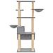 Albero Per Gatti Con Tiragraffi In Sisal Grigio Chiaro 141 Cm - Foto miniatura 3