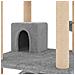 Albero Per Gatti Con Tiragraffi In Sisal Grigio Chiaro 141 Cm - Foto miniatura 6