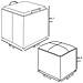 Set 2 Pouf Poggiapiedi In Ecopelle Nero Coperchio 2 In 1 Sgabello Con Scomparto - Foto miniatura 3