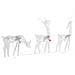 Set Di 3 Renne Decorative Con Luci Led 92 Cm Bianco Angeli - Foto miniatura 2