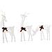 Set Di 3 Renne Decorative Con Luci Led 92 Cm Bianco Angeli - Foto miniatura 3