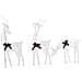Set Di 3 Renne Decorative Con Luci Led 92 Cm Bianco Angeli - Foto miniatura 5