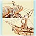 Puzzle 3d In Legno | Barca A 3 Vele - Foto miniatura 2
