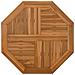 Piano Per Tavolo 60x60x2,5 Cm Ottagonale Legno Massello Di Teak - Foto miniatura 2