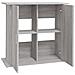 Supporto Acquario 81x36x73cm In Legno Multistrato Grigio Sonoma - Foto miniatura 4