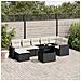 Set Divani Da Giardino Con Cuscini 8 Pz Nero In Polyrattan - Foto miniatura 3