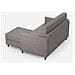 Divano Karay 2 Posti (due Sedute Da 60cm) + Pouf Misure Esterne L. 138 P. 155 Colore Grigio - Foto miniatura 5