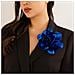 Spilla A Fiore In Raso Blue - Foto miniatura 3