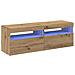 Mobili Porta TV con LED 2 pz Artigianale in Legno Multistrato - Foto miniatura 1