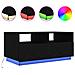 Tavolino da Soggiorno con Luci LED Rovere Nero 90x49x40 cm - Foto miniatura 6