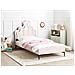 Letto Per Bambini Corona Velluto Rubian 90 X 200 Cm Con Luci Led Rosa - Foto miniatura 1
