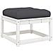 Set Salotto Giardino 7pz con Cuscini Bianco Legno Massello Pino - Foto miniatura 6