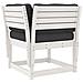 Set Salotto Giardino 7pz con Cuscini Bianco Legno Massello Pino - Foto miniatura 4