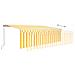 Tenda Sole Retrattile Manuale Con Parasole 5x3m Gialla Bianca - Foto miniatura 3