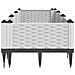 Fioriera Da Giardino Con Picchetti Bianca 125x40x28,5 Cm Pp - Foto miniatura 3