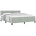 Letto Box Spring con Materasso Grigio Chiaro Super King in Velluto - Foto miniatura 1