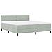 Letto Box Spring con Materasso Grigio Chiaro Super King in Velluto - Foto miniatura 3