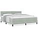 Letto Box Spring con Materasso Grigio Chiaro Super King in Velluto - Foto miniatura 4