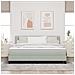 Letto Box Spring con Materasso Grigio Chiaro Super King in Velluto - Foto miniatura 5