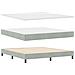 Letto Box Spring con Materasso Grigio Chiaro Super King in Velluto - Foto miniatura 6