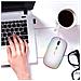 Mouse Per Computer Wireless Con Led Rgb Doppia Modalità Bluetooth/wifi Silver - Foto miniatura 4