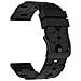 Cinturino In Silicone Universale Compatibile Con Samsung, Huawei E Garmin Black 20 Mm - Foto miniatura 3