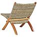 Sedia Relax In Rattan Kubu Naturale E Mogano Massello - Foto miniatura 4