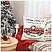 Copricuscini Decorativi Natalizi Bianchi 4 Pezzi 40x40 Cm - Foto miniatura 2