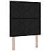 Testiera con luci a strisce a LED Regolabile Nero 80 cm Tessuto - Foto miniatura 1